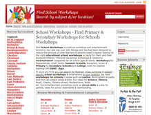 Tablet Screenshot of findschoolworkshops.co.uk